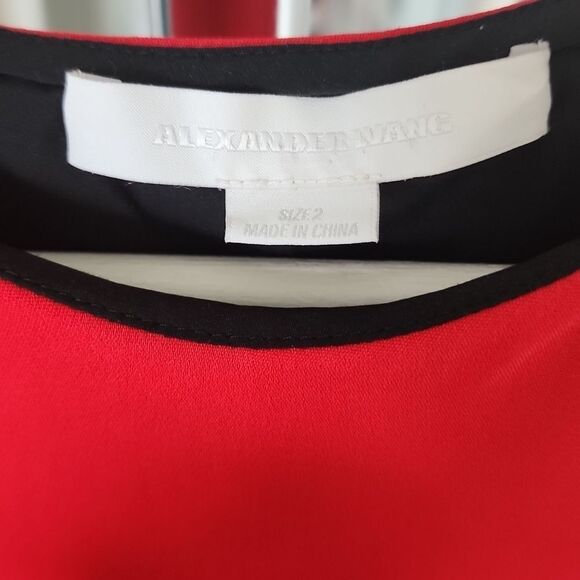 Alexander Wang Shell Top with Knitted Belt Red size XS - Picture 3 of 5